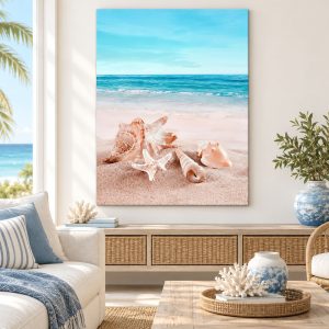 Tableau Coquillages en Bord de Mer