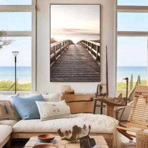Tableau Deco - Passerelle en Bord de Mer
