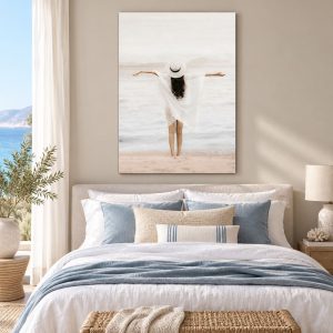 Tableau Femme Face à la Mer