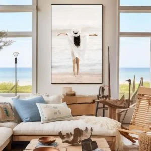Tableau Femme Face à la Mer