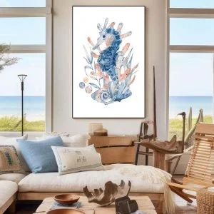 Tableau Hippocampe Artistique
