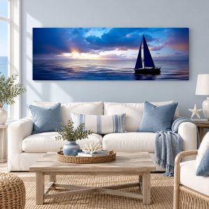 Tableau Marine Bateau - Bleu Flamboyant