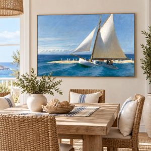 Tableau Maritime - Voilier Téméraire et Banc de Sable