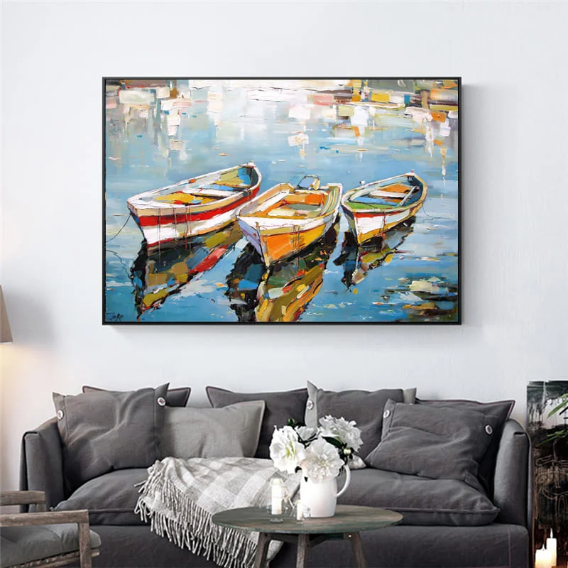 Tableau Barque Abstrait