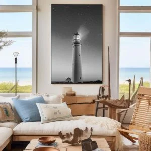 Tableau Phare Noir et Blanc