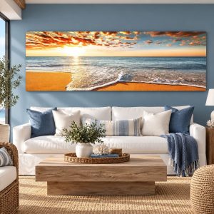 Tableau Plage de Sable & Coucher de Soleil