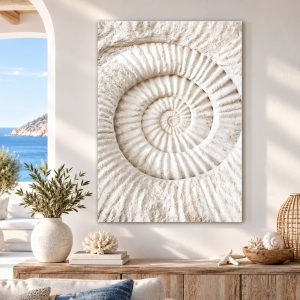 Tableau Plage en Forme de Coquillage