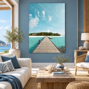 Tableau Ponton & Ile Paradisiaque