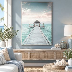 Tableau Ponton en Mer Tropicale