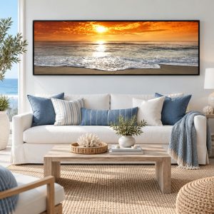 Tableau Style Bord de Mer – Soleil Couchant