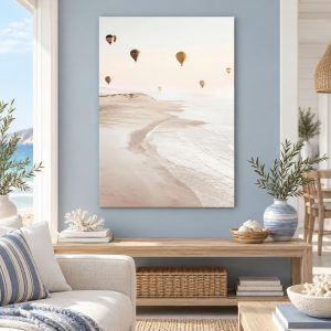 Tableau Style Marin - Montgolfières en Bord de Mer