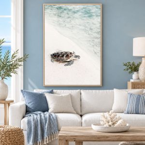 Tableau Tortue de Mer sur la Plage