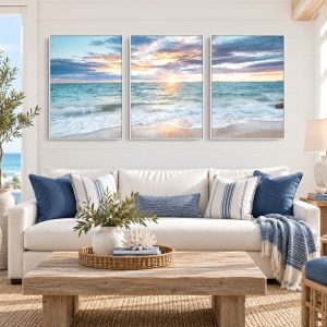 Tableau Triptyque Bord de Mer