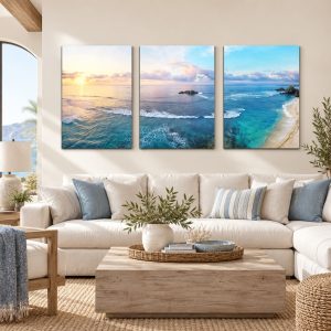 Tableau Triptyque Thème Mer