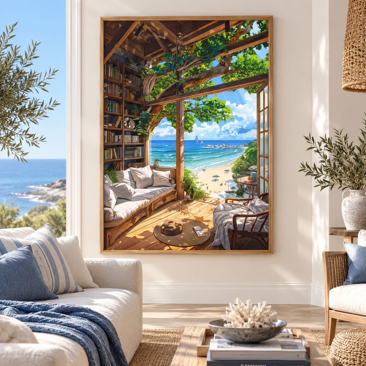 Tableau Villa en Bord de Mer